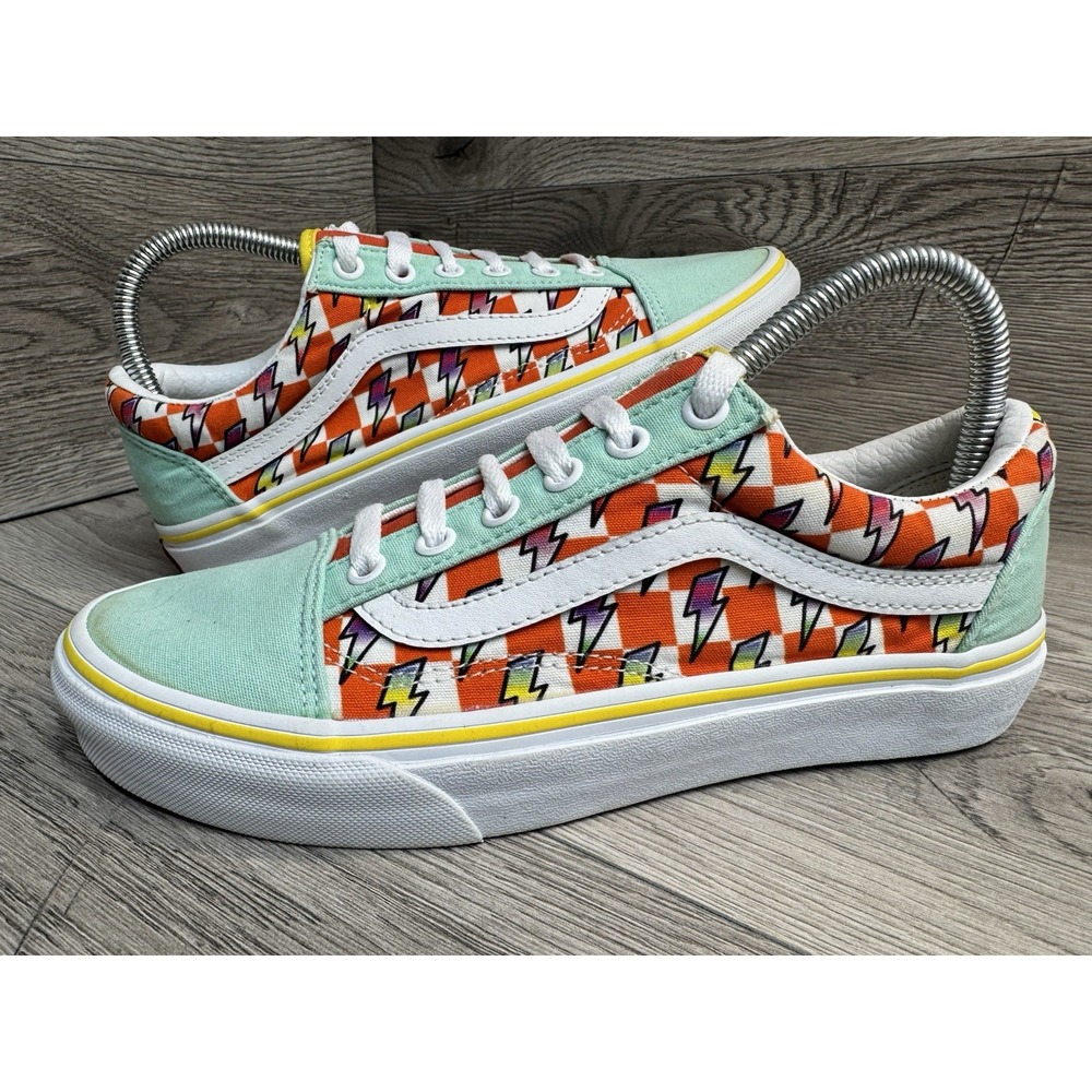 VANS Old Skool Lightening Bolt Shoes Skateboard Sneakers Mens 6 Womens 7.5